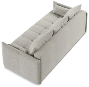 Canapea gri deschis extensibilă/cu spațiu de depozitare 225 cm Moku – Makamii