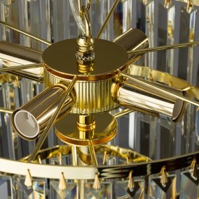 Lustră de cristal pe lanț Brilagi MOZART 5xE14/40W/230V auriu