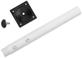 Picior IFL pentru mese de gradinita, FI40 mm, Inaltime reglabila 400-520 mm, finisaj alb mat