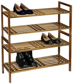 Pantofar în culoare naturală din lemn de acacia 69x40,5x27 cm Fondi – Wenko