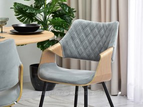 Scaun Rolf K (stejar gri + negru). 1111253