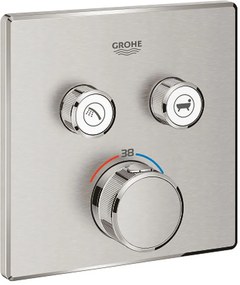 Grohe Grohtherm SmartControl baterie cadă-duș ascuns cu termostat SuperSteel 29124DC0