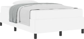 vidaXL Cadru de pat cu saltea Alb 120 x 190 cm țesătură