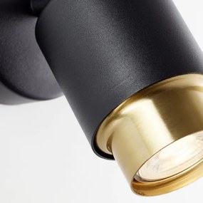 Brilliant - Aplică spot LED de perete COVELO 1xGU10/5W/230V negru/auriu