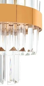 Pendul LED, Metal Auriu, Cristale de Sticla, Empero