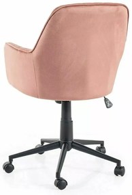 Scaun de birou Q-886 velvet roz antic Blu52