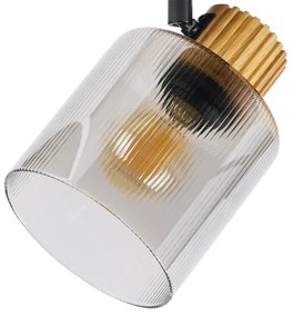 Brilagi - Plafonieră HYGGE cu 4 spoturi, 4xE14/15W/230V, negru/fumuriu