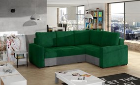 Coltar extensibil cu spatiu pentru depozitare, 235x162x90 cm, Corona R01, Eltap (Culoare: Verde deschis / Bej deschis)