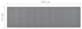 Covor traversa, gri inchis, 80x300 cm Morke gra, 80 x 300 cm
