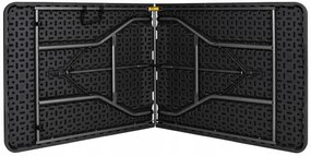 Masă pliabilă de catering 180cm negru