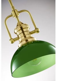 Pendul pe tijă PLATINO Jupiter 2073 1xE27/15W/230V verde/auriu