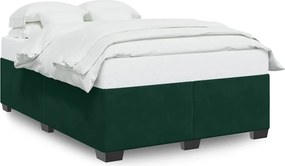 vidaXL Cadru de pat fără saltea, verde închis, 160x200 cm, catifea