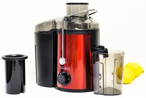 Storcator de fructe si legume  Royalty Line PJ-19001, 700 W, 2 viteze, 450 ml, Anti-picurare, Rosu