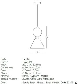 Pendul design decorativ modern Ember I