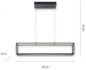 Lustră LED dimabilă pe cablu CONTURA 4xLED/8W/230V Paul Neuhaus 2441-18