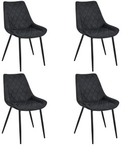 Set 4 buc. scaune sufragerie Deriva (negru). 1117260
