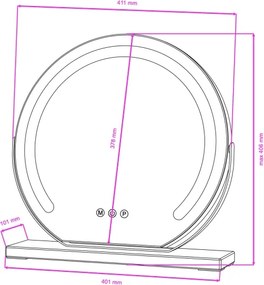 BRILAGI - oglindă de machiaj cu LED, reglabilă CALIFORNIA LED/14W/230V 44x40 cm albă