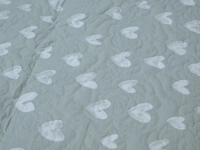 Cuvertura de pat STARS HEARTS, verde Dimensiune: 220 x 240 cm