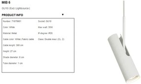 Pendul modern Mib 6 alb 71679901 DFTP