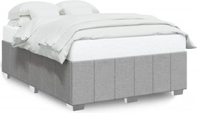 vidaXL Cadru de pat fără saltea, gri deschis, 160x200 cm, textil
