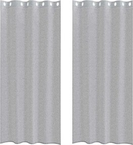 vidaXL Cortină din Voile 2 pcs Gri închis 225 x 140 cm Poliester