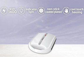 Aparat pentru preparat nuci Zilan ZLN2809 ALB, 24 jumatati sau 12 nuci intregi, 1600W, indicator luminos, Placi Neaderente