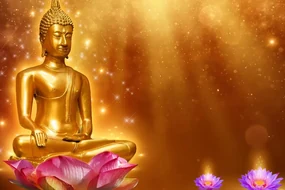 Tablou Budha auriu