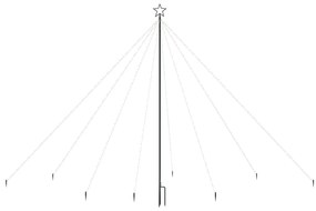 Lumini pentru bradul de Craciun, 576 LED-uri, alb rece, 3,6 m 1, Alb rece, 360 cm, straight led style