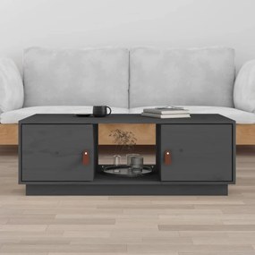 vidaXL Măsuță de cafea, gri, 100x50x35 cm, lemn masiv de pin