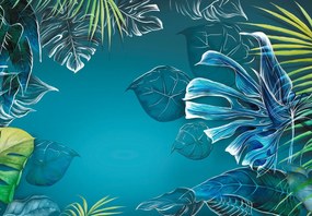 Fototapet - Frunzele plantelor tropicale (147x102 cm)