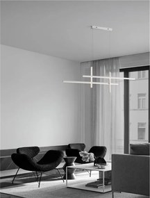 Lustra suspendata LED design modern ANTAMA alb