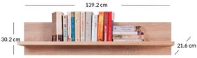 Poliță 140 cm Gwenn (Stejar sonoma). 1052925