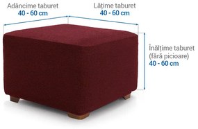 Huse super elastice HARMONIA bordo taburet (40 - 60 cm)