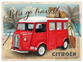 Placă metalică Citroen Type H - Let is go travel