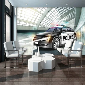 Fototapet - Mașina de poliție (152,5x104 cm), în 8 de alte dimensiuni noi