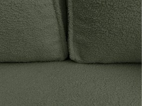 Canapea extensibila de colt SMART BOUCLE, verde inchis, reversibila, 232x143 cm