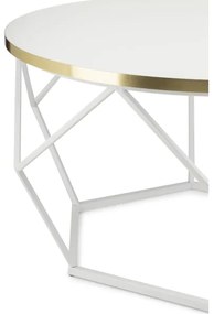 Măsuță de cafea DIAMOND 40x70 cm auriu/alb