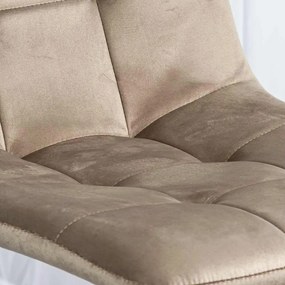 Scaun living din catifea cu picioare metalice BUC 211 bej