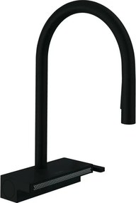 Baterie bucatarie cu dus extractibil 3 jeturi Hansgrohe Aquno Select M81 170 sBox negru mat