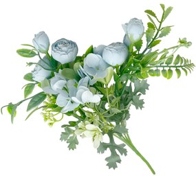 Bujori artificiali SYLVIE, Albastru deschis, 25cm