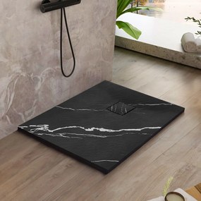 Cadita de dua Magnum Carrara neagra 90x90