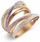 Victoria Inel rose gold cu pietre colorate