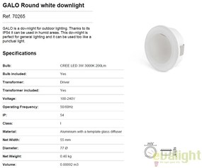 Spot LED incastrabil iluminat exterior GALO Round 70265