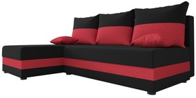 Colțar Harmony L (Negru + Roșu) (S). 1057166