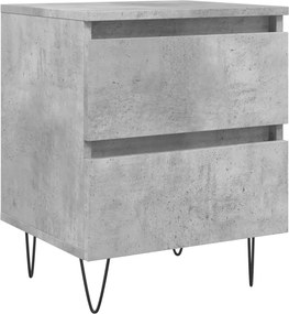 vidaXL Noptieră, gri beton, 40x35x50 cm, lemn compozit