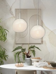 Lustra/Pendul modern design decorativ Helsinki boulder alb