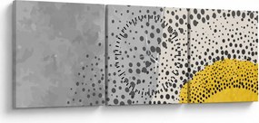 Tablou - pictură abstractă de plajă N⁰3 (cu ceas) (90x30 cm)