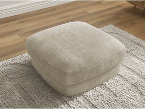 Taburet bej cu tapițerie din chenille Leonore – Bobochic Paris