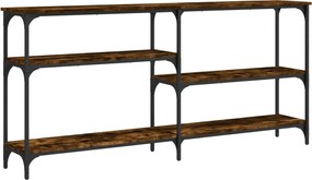 vidaXL Măsuță consolă, stejar fumuriu, 160x29x75 cm, lemn prelucrat