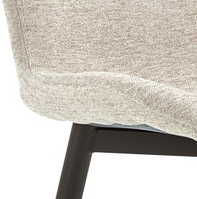 MAZZONI EXPORT FIORA Bej (material Apia 453)/cadru negru – SCAUN MODERN TAPITAT DIN CHENILLE PENTRU LIVING/BUCĂTĂRIE